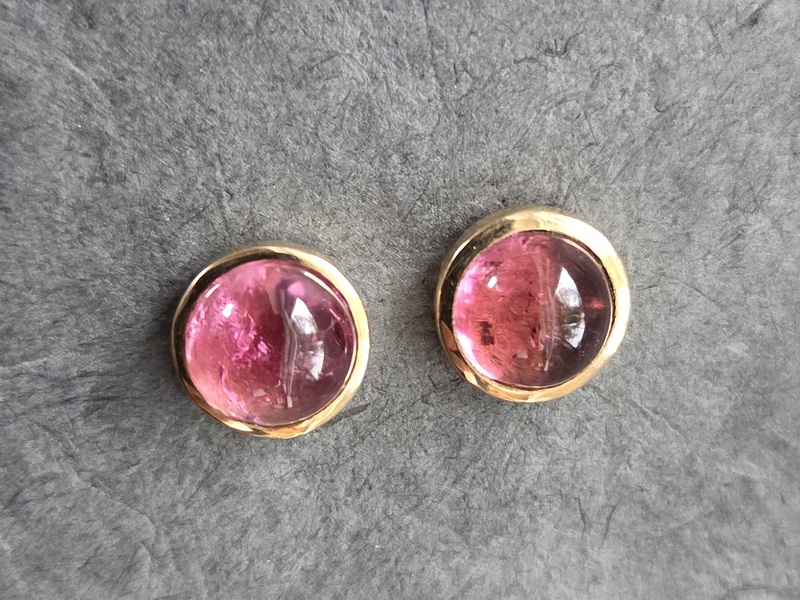 Rosa Turmalin-Ohrstecker – Bild 3