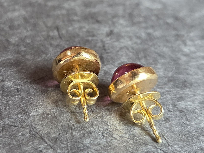 Rosa Turmalin-Ohrstecker – Bild 6