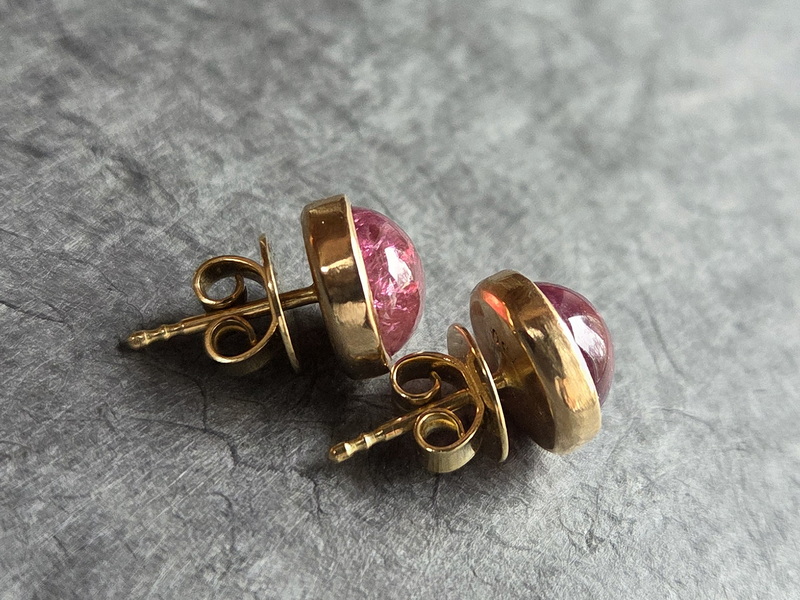 Rosa Turmalin-Ohrstecker – Bild 5