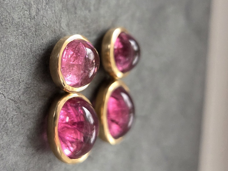 Rosa Turmalin-Ohrstecker – Bild 7