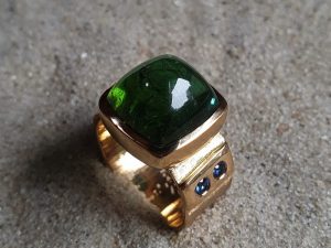 Goldring Turmalin grün Saphire 93