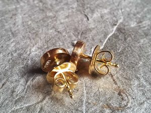 Ohrstecker Ohrringe Gold Saphir 2